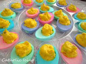 how to make colored deviled eggs for easter